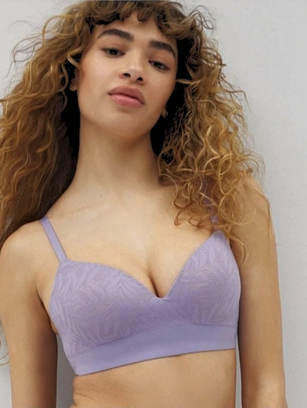 Soma Enbliss Wireless Lavender Lace Bra, Size 40D